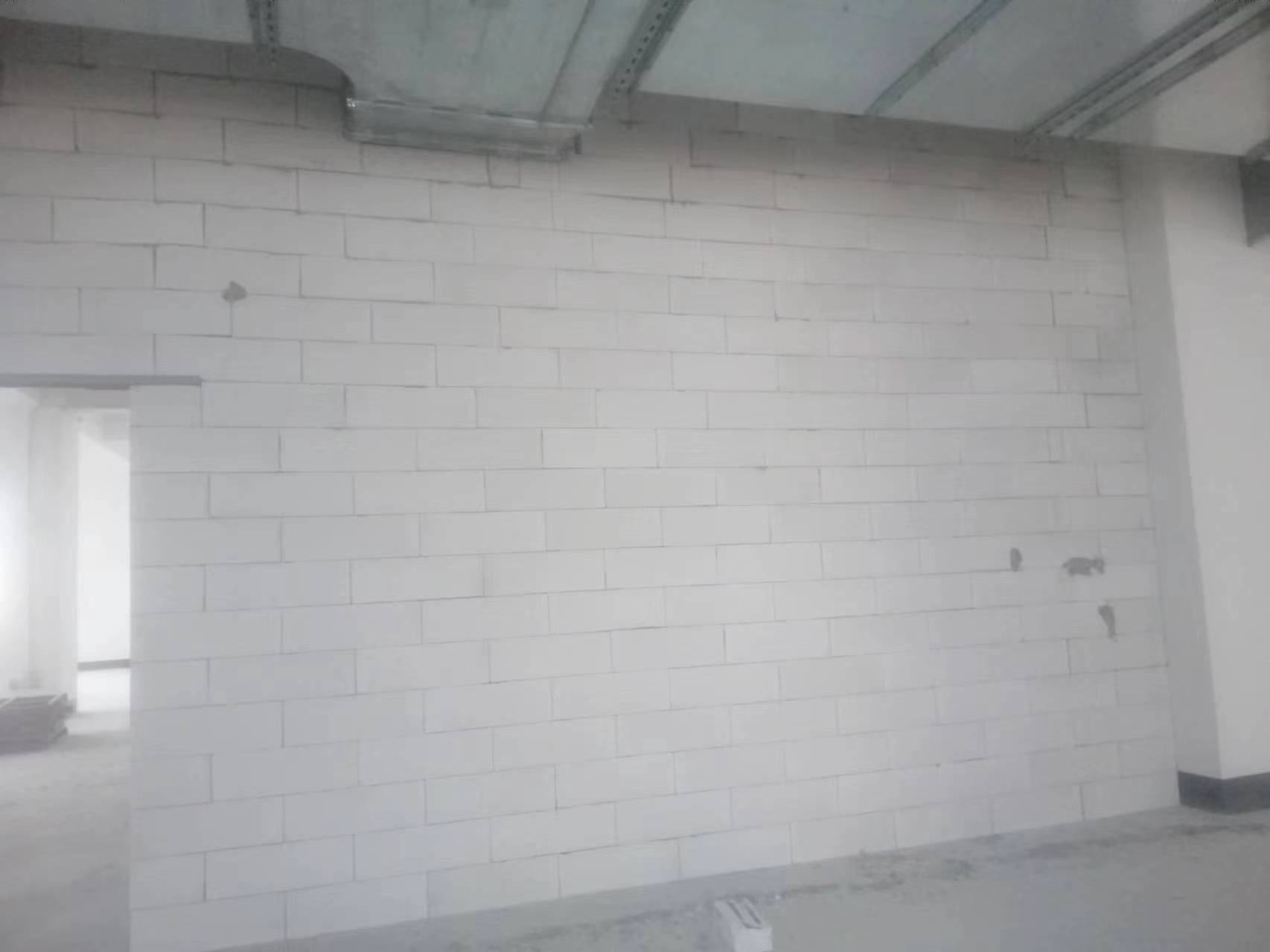 宾馆轻质砖隔墙施工效果